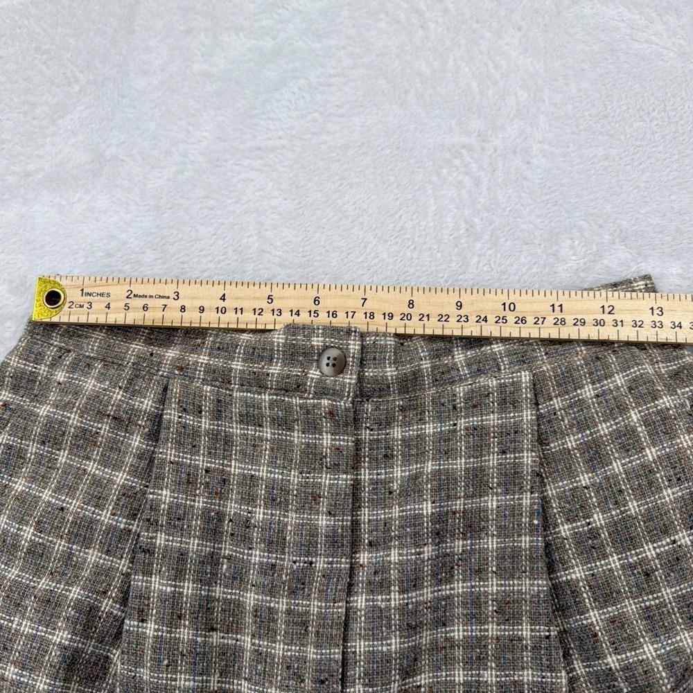 VTG HUNT CLUB Shorts Sz 10 26x8 Wool Tweed Knit Pleated Golf Tall Academia Lined - Picture 6 of 9